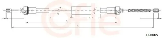 Seilzug, Feststellbremse COFLE 11.6665 Bild Seilzug, Feststellbremse COFLE 11.6665