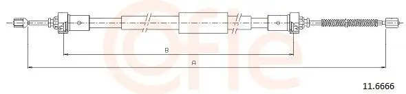Seilzug, Feststellbremse hinten rechts COFLE 11.6666