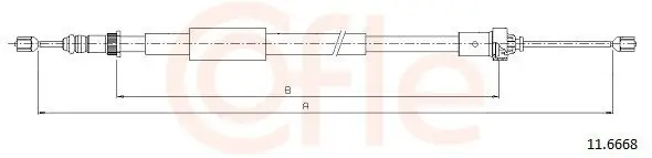 Seilzug, Feststellbremse hinten rechts COFLE 11.6668