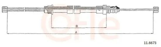 Seilzug, Feststellbremse hinten links hinten rechts COFLE 11.6673 Bild Seilzug, Feststellbremse hinten links hinten rechts COFLE 11.6673