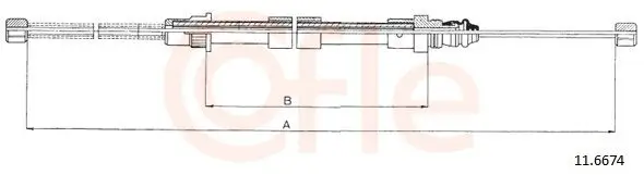 Seilzug, Feststellbremse hinten links hinten rechts COFLE 11.6674