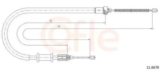 Seilzug, Feststellbremse hinten rechts COFLE 11.6678 Bild Seilzug, Feststellbremse hinten rechts COFLE 11.6678