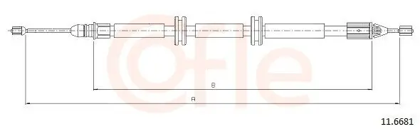 Seilzug, Feststellbremse hinten rechts COFLE 11.6681