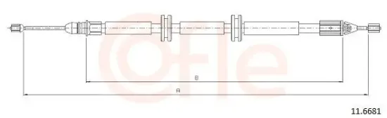 Seilzug, Feststellbremse hinten rechts COFLE 11.6681 Bild Seilzug, Feststellbremse hinten rechts COFLE 11.6681