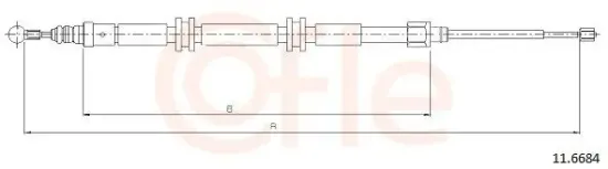 Seilzug, Feststellbremse hinten links hinten rechts COFLE 11.6684 Bild Seilzug, Feststellbremse hinten links hinten rechts COFLE 11.6684