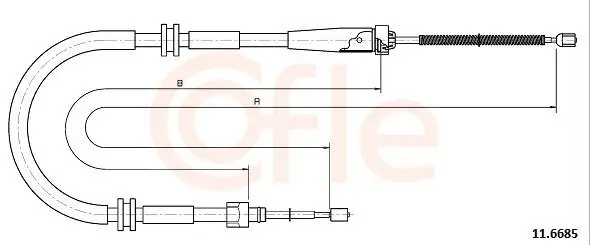 Seilzug, Feststellbremse hinten COFLE 11.6685