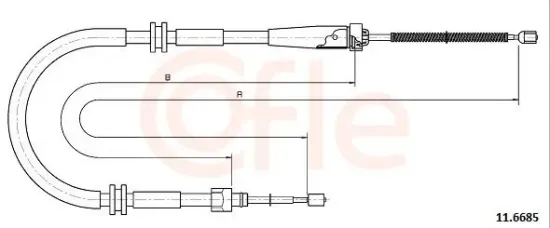 Seilzug, Feststellbremse hinten COFLE 11.6685 Bild Seilzug, Feststellbremse hinten COFLE 11.6685