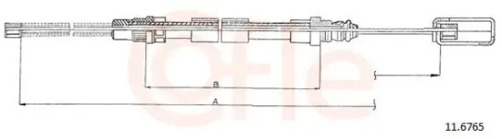Seilzug, Feststellbremse hinten links COFLE 11.6765 Bild Seilzug, Feststellbremse hinten links COFLE 11.6765