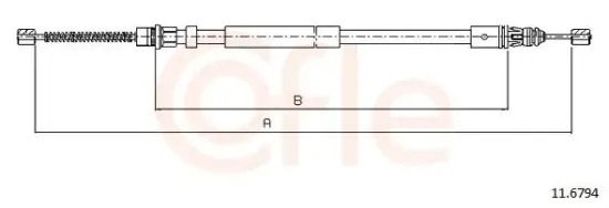 Seilzug, Feststellbremse hinten links COFLE 11.6794 Bild Seilzug, Feststellbremse hinten links COFLE 11.6794