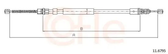 Seilzug, Feststellbremse hinten rechts COFLE 11.6795 Bild Seilzug, Feststellbremse hinten rechts COFLE 11.6795