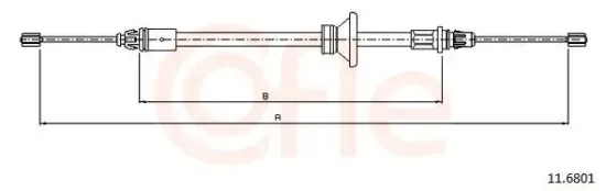 Seilzug, Feststellbremse vorne COFLE 11.6801 Bild Seilzug, Feststellbremse vorne COFLE 11.6801