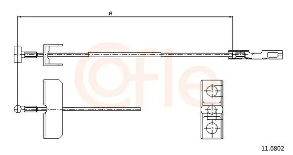 Seilzug, Feststellbremse Mitte COFLE 11.6802