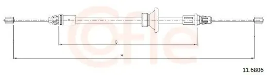 Seilzug, Feststellbremse vorne COFLE 11.6806 Bild Seilzug, Feststellbremse vorne COFLE 11.6806