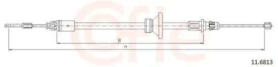Seilzug, Feststellbremse vorne COFLE 11.6813 Bild Seilzug, Feststellbremse vorne COFLE 11.6813
