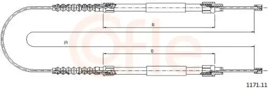 Seilzug, Feststellbremse hinten COFLE 1171.11 Bild Seilzug, Feststellbremse hinten COFLE 1171.11