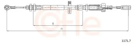 Seilzug, Feststellbremse vorne COFLE 1171.7 Bild Seilzug, Feststellbremse vorne COFLE 1171.7