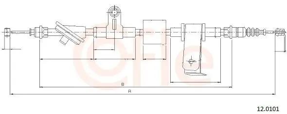 Seilzug, Feststellbremse hinten rechts COFLE 12.0101