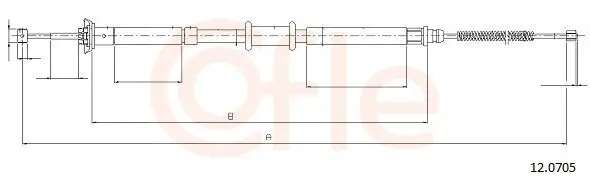 Seilzug, Feststellbremse hinten links hinten rechts COFLE 12.0705