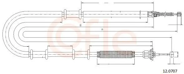 Seilzug, Feststellbremse hinten links hinten rechts COFLE 12.0707