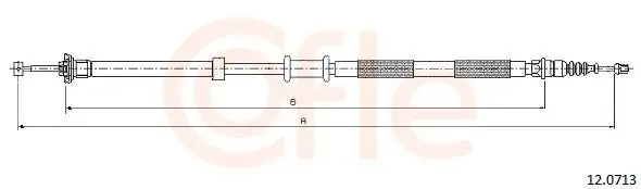 Seilzug, Feststellbremse hinten rechts COFLE 12.0713