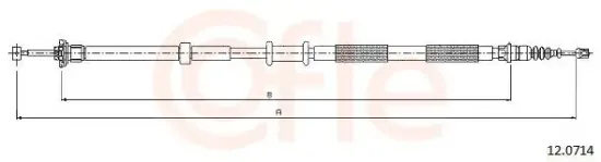 Seilzug, Feststellbremse hinten links COFLE 12.0714 Bild Seilzug, Feststellbremse hinten links COFLE 12.0714