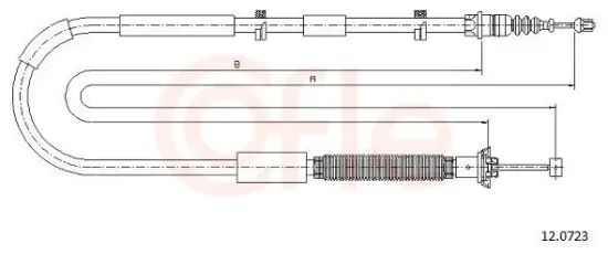 Seilzug, Feststellbremse hinten links COFLE 12.0723 Bild Seilzug, Feststellbremse hinten links COFLE 12.0723