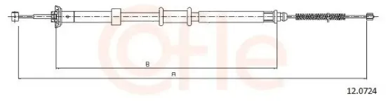 Seilzug, Feststellbremse hinten rechts COFLE 12.0724 Bild Seilzug, Feststellbremse hinten rechts COFLE 12.0724