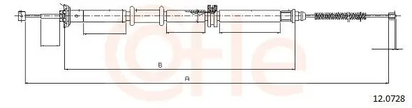 Seilzug, Feststellbremse hinten rechts COFLE 12.0728