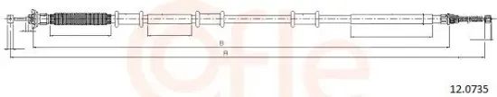 Seilzug, Feststellbremse hinten hinten links COFLE 12.0735 Bild Seilzug, Feststellbremse hinten hinten links COFLE 12.0735