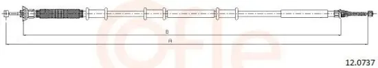 Seilzug, Feststellbremse hinten links COFLE 12.0737 Bild Seilzug, Feststellbremse hinten links COFLE 12.0737