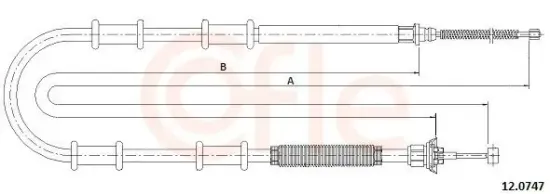 Seilzug, Feststellbremse hinten links hinten rechts COFLE 12.0747 Bild Seilzug, Feststellbremse hinten links hinten rechts COFLE 12.0747