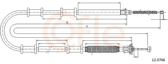 Seilzug, Feststellbremse hinten links hinten rechts COFLE 12.0748