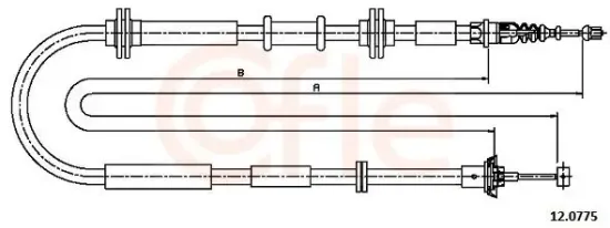 Seilzug, Feststellbremse hinten links hinten rechts COFLE 12.0775 Bild Seilzug, Feststellbremse hinten links hinten rechts COFLE 12.0775