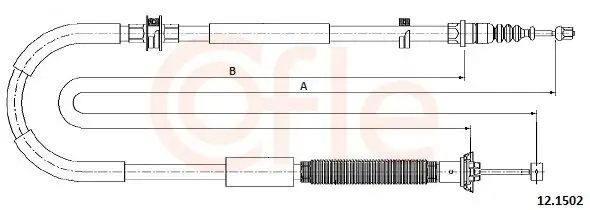 Seilzug, Feststellbremse hinten links COFLE 12.1502