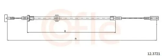 Seilzug, Feststellbremse hinten links hinten rechts COFLE 12.3721 Bild Seilzug, Feststellbremse hinten links hinten rechts COFLE 12.3721