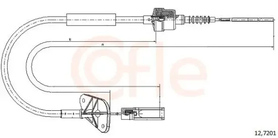 Seilzug, Kupplungsbetätigung COFLE 12.7201 Bild Seilzug, Kupplungsbetätigung COFLE 12.7201