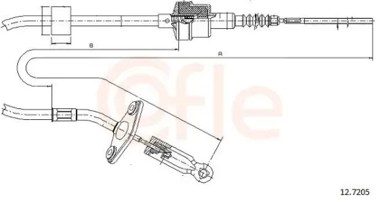 Seilzug, Kupplungsbetätigung COFLE 12.7205 Bild Seilzug, Kupplungsbetätigung COFLE 12.7205