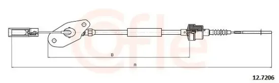 Seilzug, Kupplungsbetätigung COFLE 12.7206 Bild Seilzug, Kupplungsbetätigung COFLE 12.7206