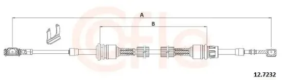 Seilzug, Schaltgetriebe COFLE 12.7232 Bild Seilzug, Schaltgetriebe COFLE 12.7232