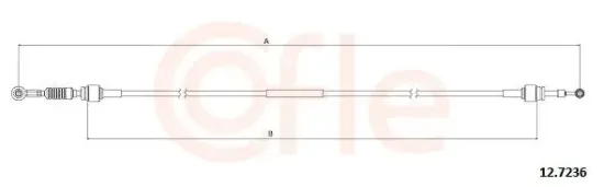 Seilzug, Schaltgetriebe COFLE 12.7236 Bild Seilzug, Schaltgetriebe COFLE 12.7236