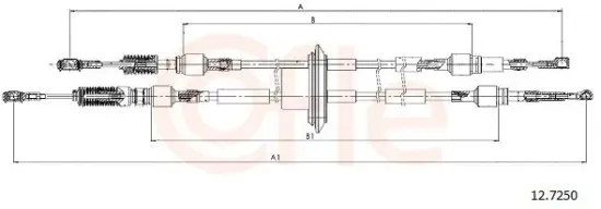 Seilzug, Schaltgetriebe COFLE 12.7250 Bild Seilzug, Schaltgetriebe COFLE 12.7250