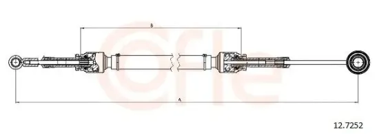 Seilzug, Schaltgetriebe COFLE 12.7252 Bild Seilzug, Schaltgetriebe COFLE 12.7252