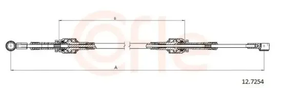 Seilzug, Schaltgetriebe COFLE 12.7254 Bild Seilzug, Schaltgetriebe COFLE 12.7254