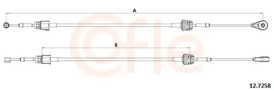 Seilzug, Schaltgetriebe COFLE 12.7258 Bild Seilzug, Schaltgetriebe COFLE 12.7258