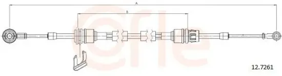 Seilzug, Schaltgetriebe COFLE 12.7261 Bild Seilzug, Schaltgetriebe COFLE 12.7261