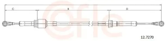 Seilzug, Schaltgetriebe COFLE 12.7270 Bild Seilzug, Schaltgetriebe COFLE 12.7270