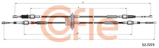 Seilzug, Schaltgetriebe COFLE 12.7273 Bild Seilzug, Schaltgetriebe COFLE 12.7273