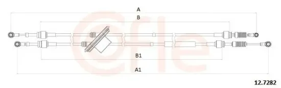 Seilzug, Schaltgetriebe COFLE 12.7282 Bild Seilzug, Schaltgetriebe COFLE 12.7282