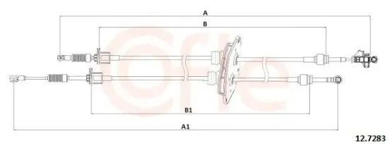 Seilzug, Schaltgetriebe COFLE 12.7283 Bild Seilzug, Schaltgetriebe COFLE 12.7283