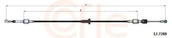 Seilzug, Schaltgetriebe COFLE 12.7288 Bild Seilzug, Schaltgetriebe COFLE 12.7288